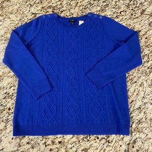 Talbots blue sweater, size 1X petite, NWT